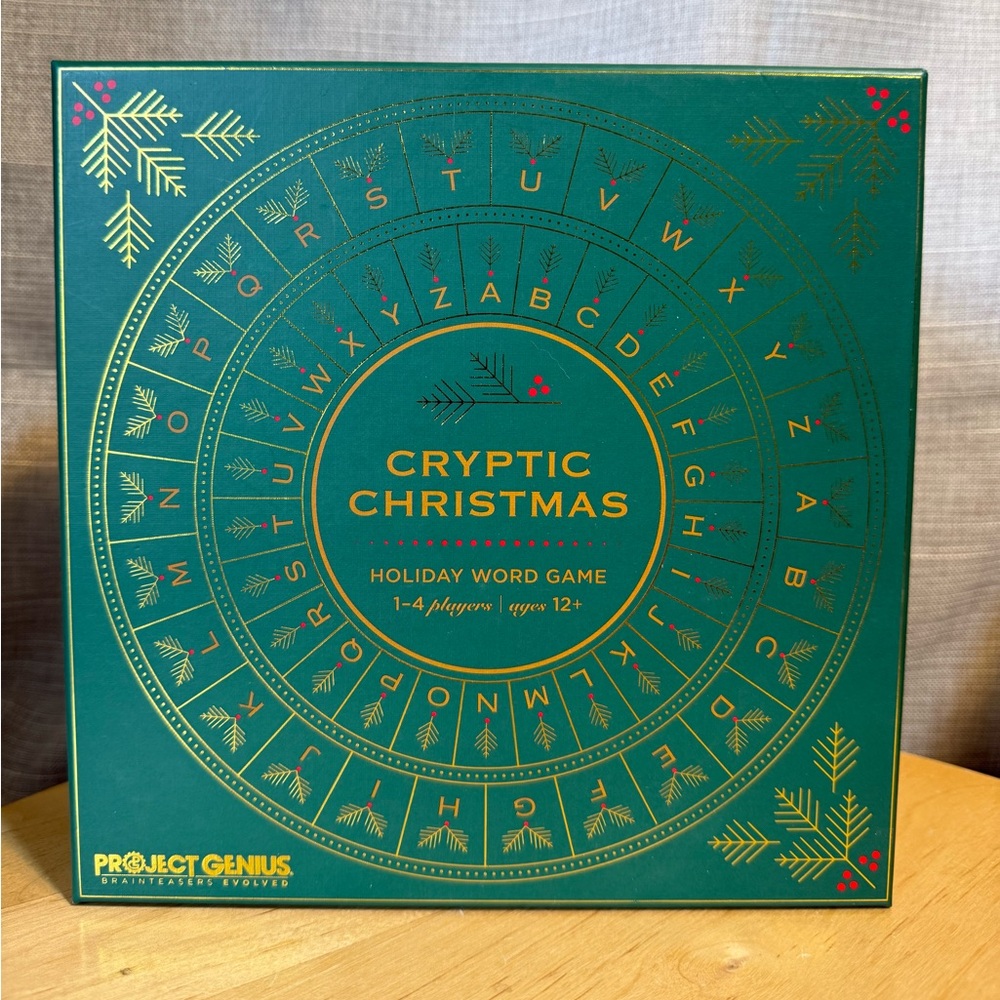 Project Genius Cryptic Christmas holiday word game (Gently used) family ages 12+